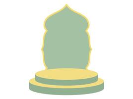 Podium Frame Eid Al Fitr Background vector