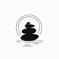 Balance stone harmony peace vector illustration icon art design