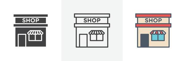 Local store icon vector