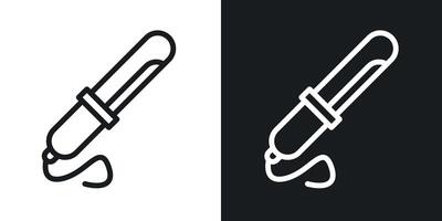 Hair curler icon vector