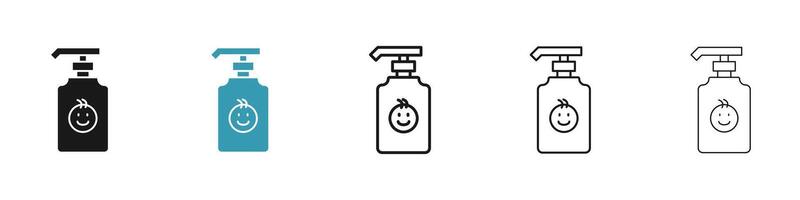 Baby shampoo icon vector