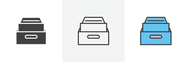 Folder box icon vector