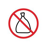 No garbage sign vector