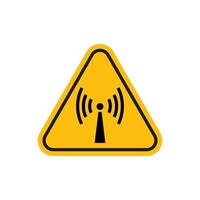 Non ionizing radiation hazard sign vector