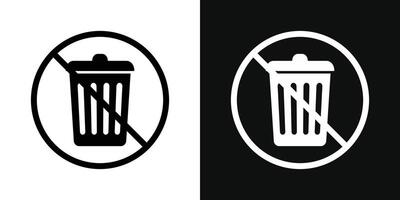 No trash sign vector