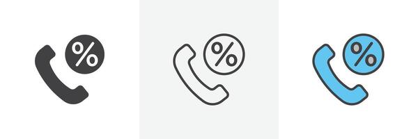 Loan call icon vector