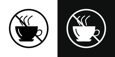 No coffee cup sign vector