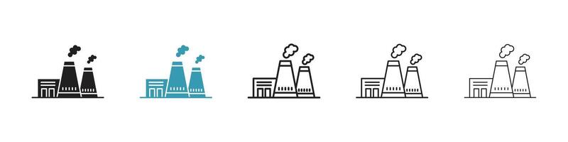 Heat power station icon vector