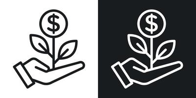 Money tree icon vector