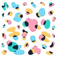 Doodle shapes. Abstract hand drawn spots, contemporary liquid shapes vector illustration set. Modern colorful elements