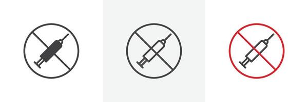 No syringe sign vector