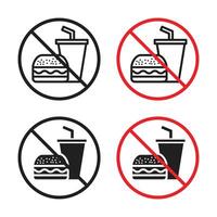 No food allowed sign vector