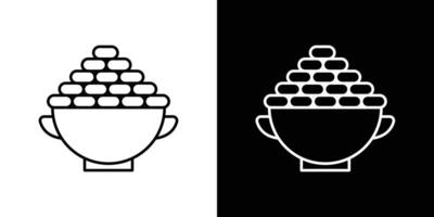 Ramadan breakfast icon vector