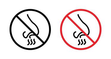 No smell sign vector