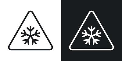 Cold warning sign vector