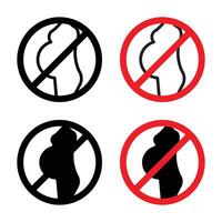 Forbidden pregnant icon vector