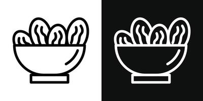 Islamic food date icon vector