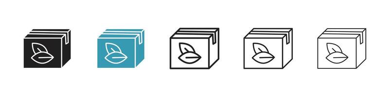 Eco packaging icon vector