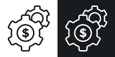 Money processes icon vector