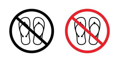 No sandals sign vector