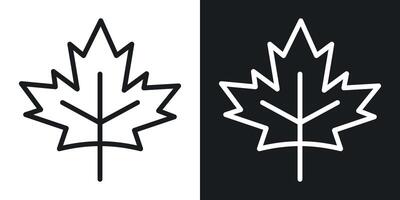 Autumn leaf canadian icon vector