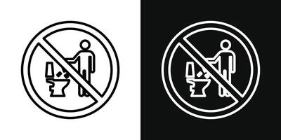 Do not litter in toilet sign vector