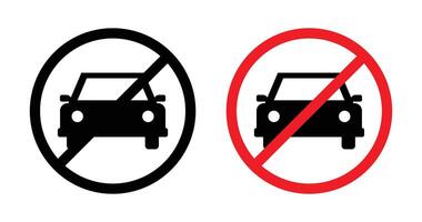 No cars sign vector