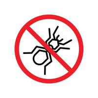 No parasitic insects sign vector