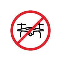 No fly drones sign vector