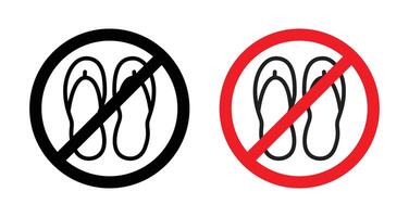 No sandals sign vector