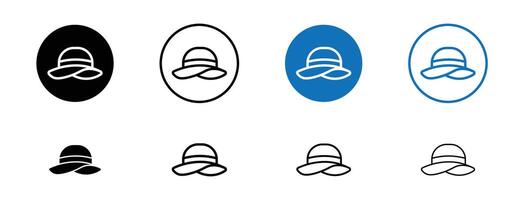 Woman hat icon vector