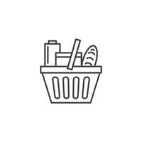 Grocery shopping icon vector