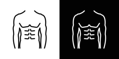 masculino torso icono vector