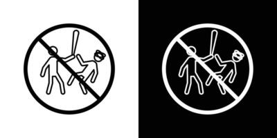 No fight sign vector