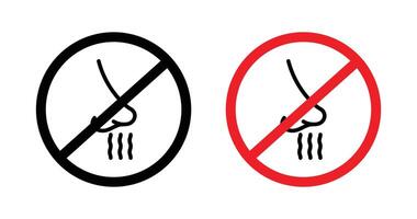 No smell sign vector