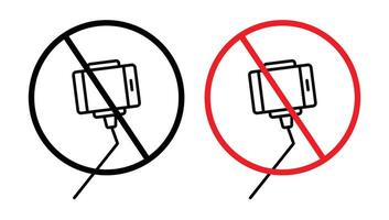 No selfie sign vector