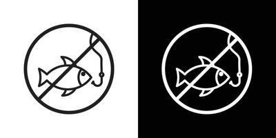 No fishing icon vector