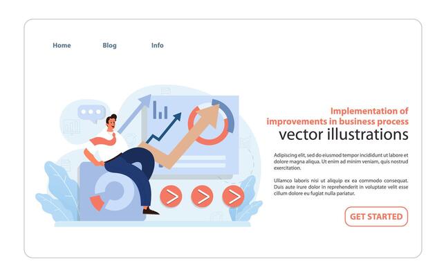 Business Process Enhancement Vector. A dynamic illustration.