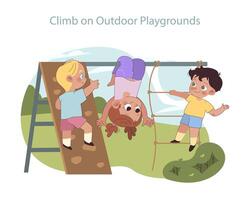 Outdoor Playtime concept. vector