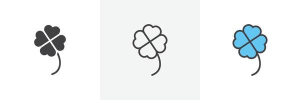 Four leaf clover icon vector