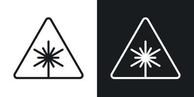 Laser warning icon vector