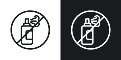 No aerosol spray sign vector