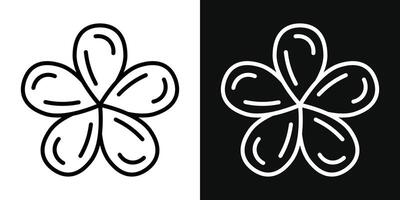 araliya flor icono vector