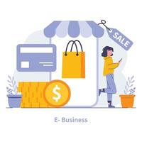 Marketing and customer focus concept. Flat vector illustration.