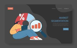 Consumer behavior. Purchase journey. Insightful analysis of market segmentation vector