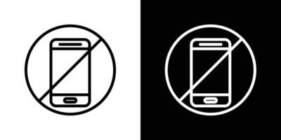 No cell phone sign vector