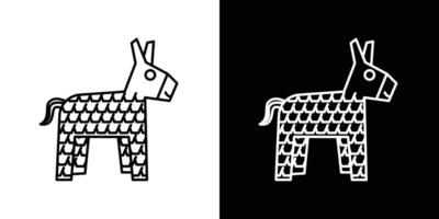 Donkey pinata icon vector