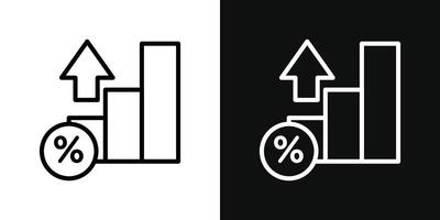 Interest growth icon vector