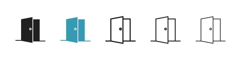 Open door icon vector