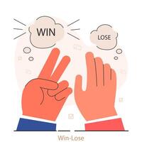 Win-Lose scenario, emphasizing strategic choices. Competitive vector